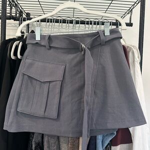 Abercrombie & Fitch Gray Skort with Belt
